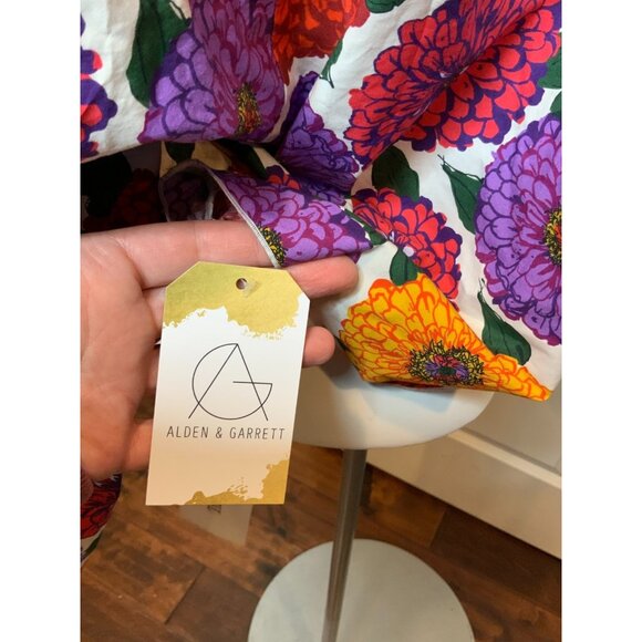 LA DoubleJ Zinnie Multicolor Floral Ruffle Neck Boho Top $520, Size S - Picture 7 of 11